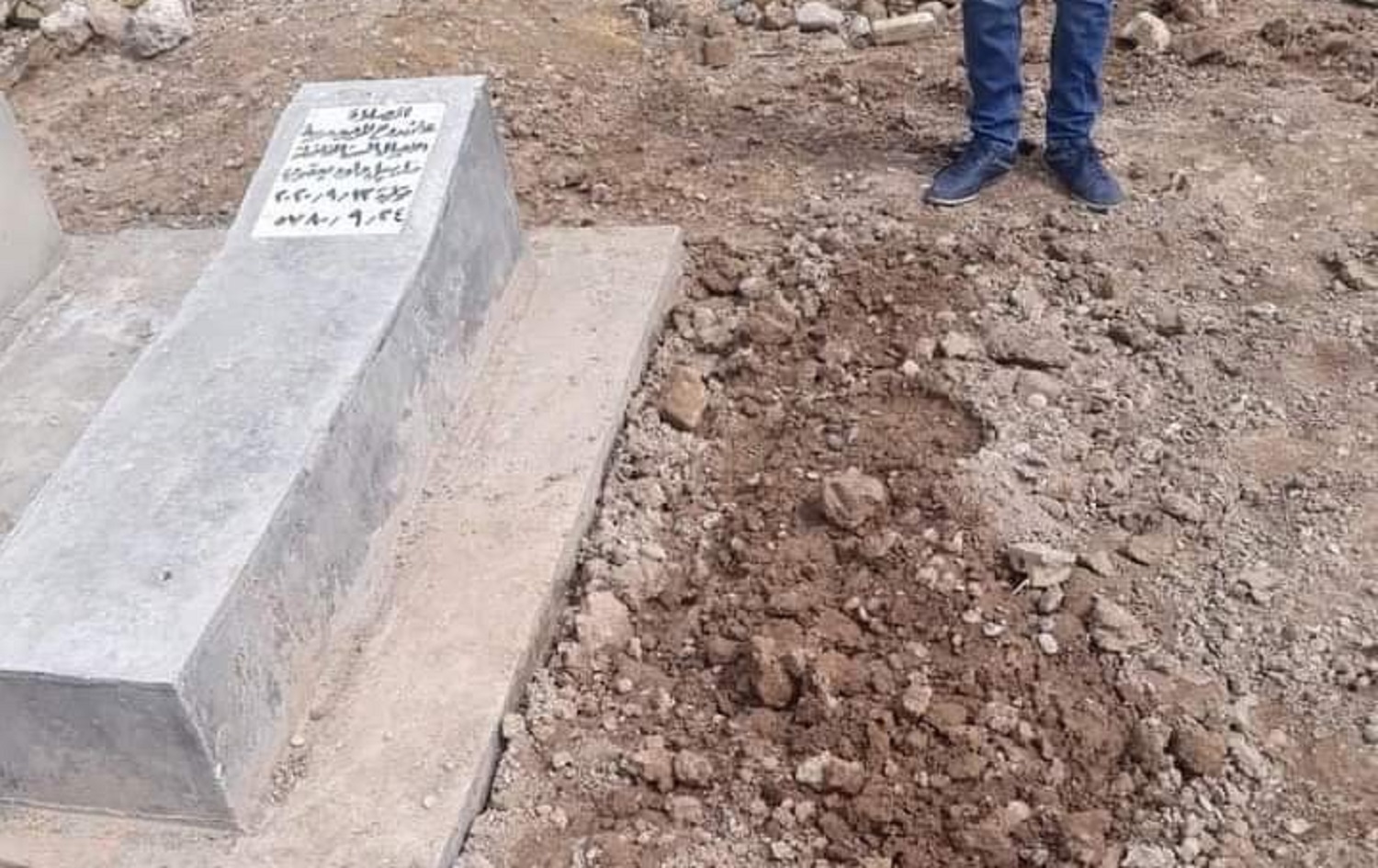 Dhafer Fuad Eliyahu's grave in Baghdad's Jewish cemetery. Photo: Edwin Shuker/Facebook